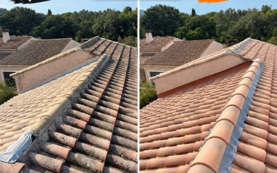 Chantier nettoyage de toiture Var - Nettoyage de toiture var Chantier nettoyage de toiture Var