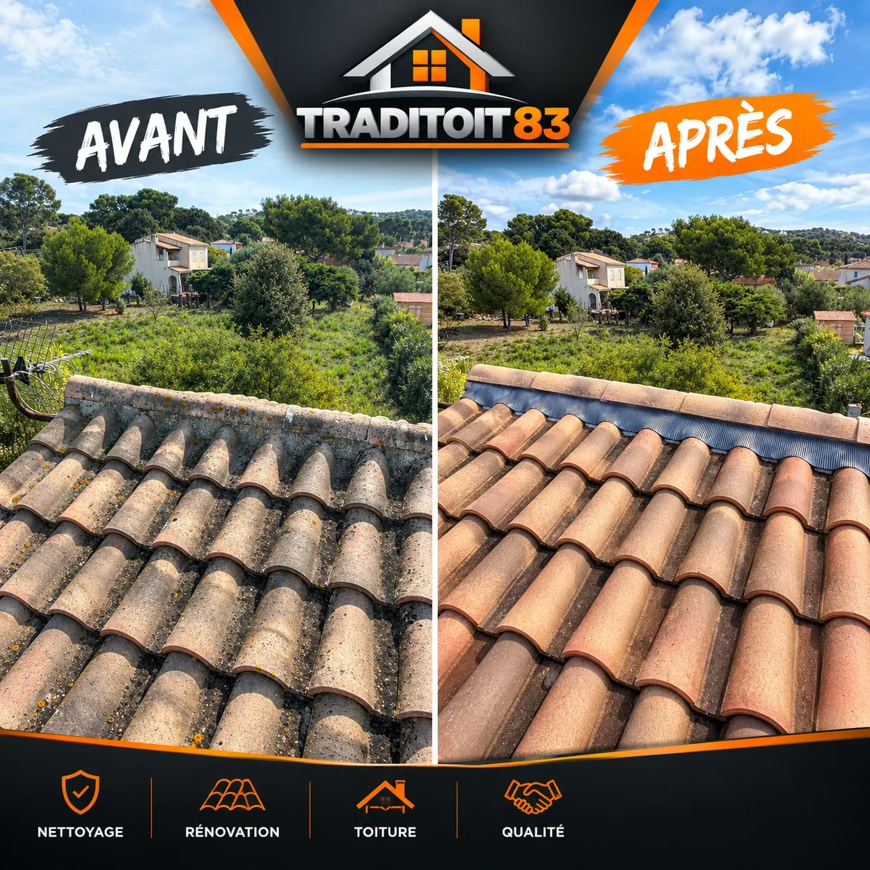 nettoyage tuiles dans le VAR 83
